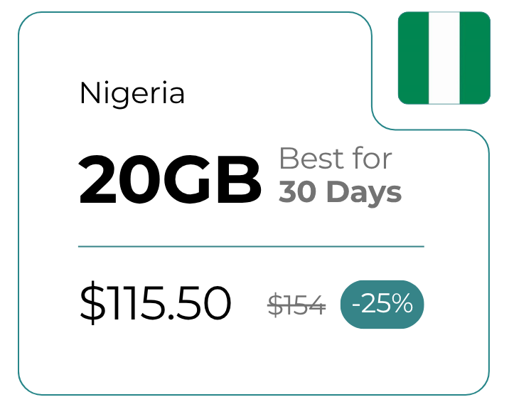 Nigeria 20 GB 30 Days