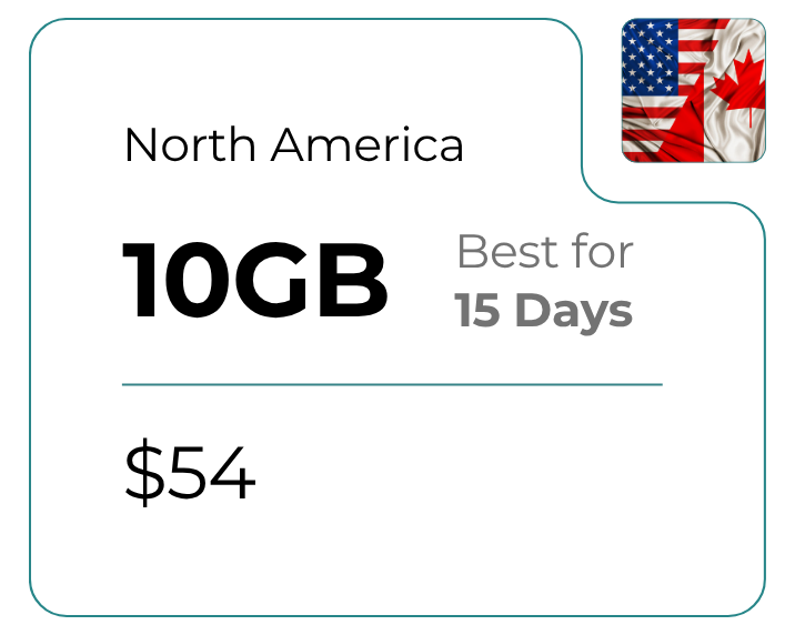 North America 10GB 30 Days