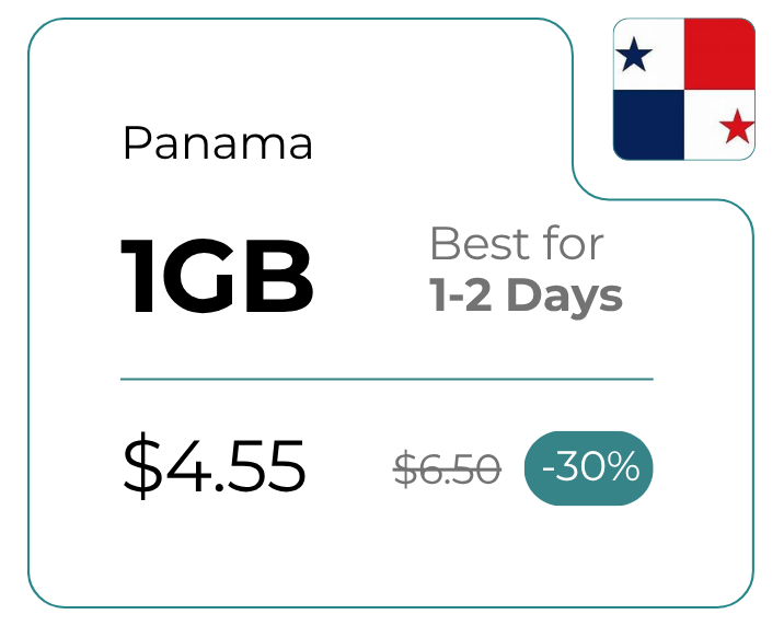 Panamá 1 GB 30 dias