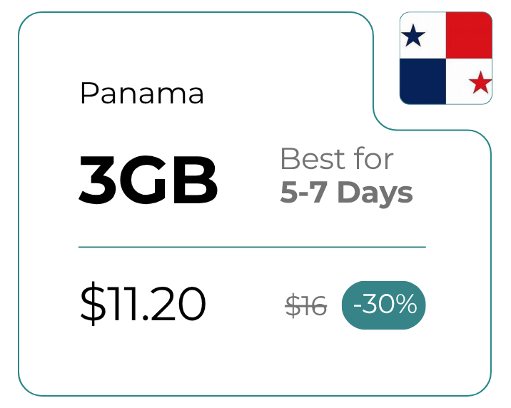 Panamá 3 GB 30 dias