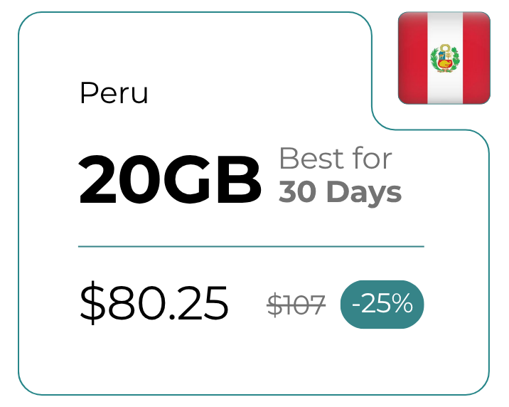 Peru 20 GB 30 Days