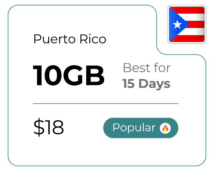 Puerto Rico 10 GB 30 Days