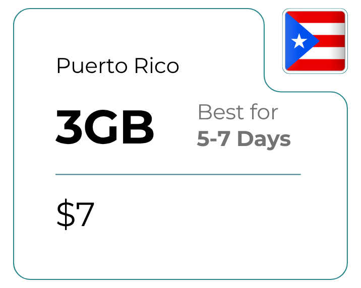 Puerto Rico 3 GB 30 Days