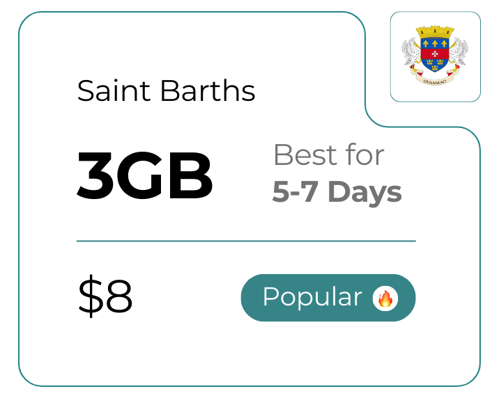 Saint Barths 3 GB 30 Days