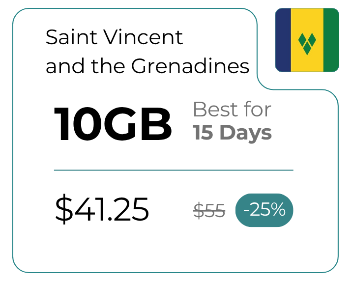 Saint Vincent and the Grenadines 10 GB 30 Days
