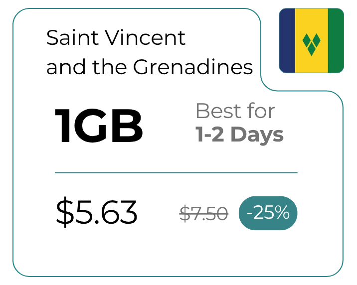 Saint Vincent and the Grenadines 1 GB 30 Days