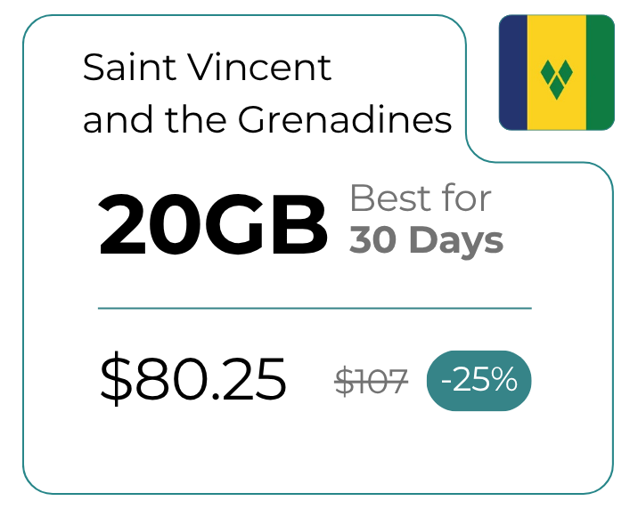 Saint Vincent and the Grenadines 20 GB 30 Days