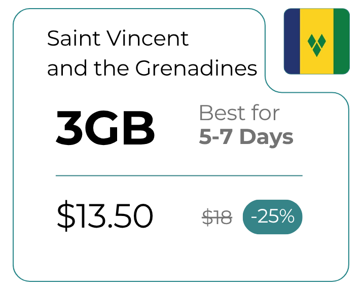 Saint Vincent and the Grenadines 3 GB 30 Days