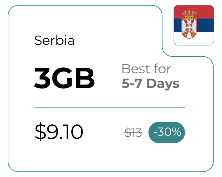 Serbia 3 GB 30 Days