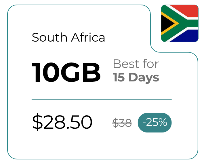 South Africa 10 GB 30 Days