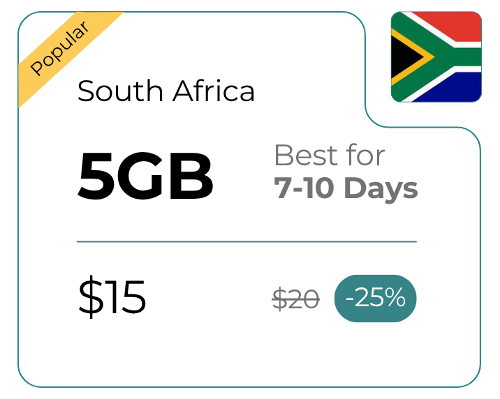 South Africa 5 GB 30 Days