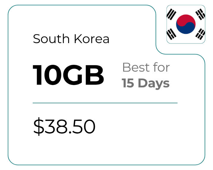 South Korea 10 GB 30 Days
