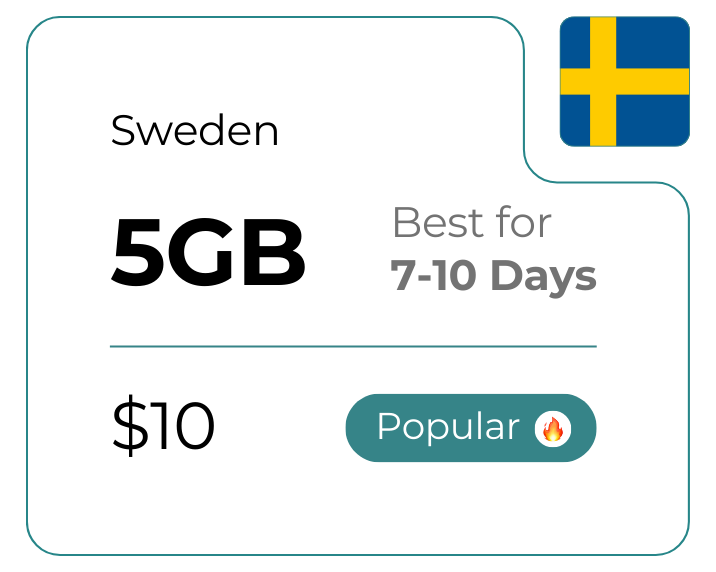 Sweden 5 GB 30 Days