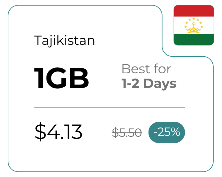 Tajikistan 1 GB 30 Days