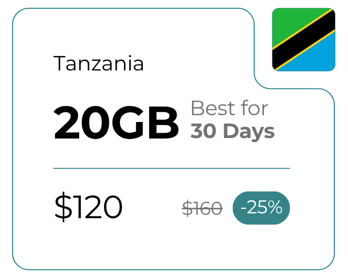 Tanzania 20 GB 30 Days