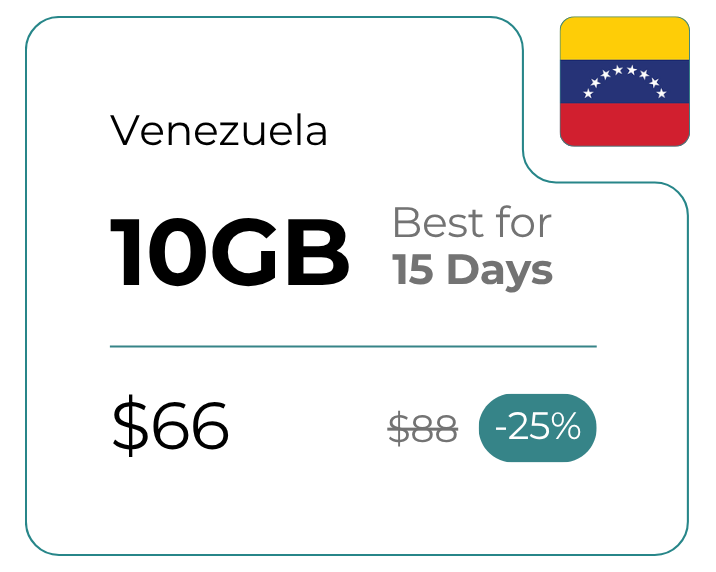 Venezuela 10 GB 30 Days