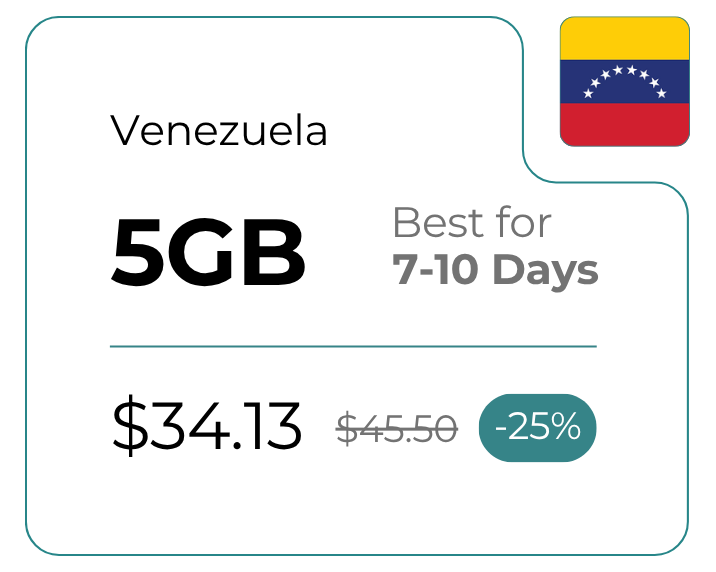 Venezuela 5 GB 30 Days